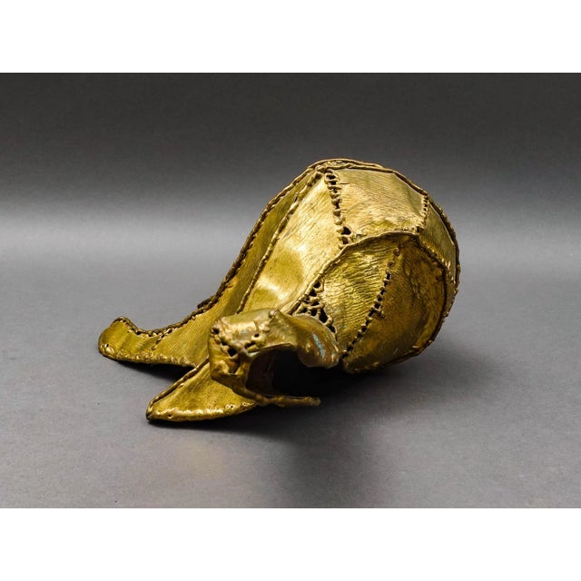 Luciano Bustamante Mexico Signed Brass Conch Nautical Sea Shell Sculpture For Sale In Miami - Image 6 of 8