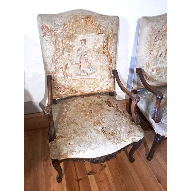 Late 19th Century French Chairs in Walnut, 1890, Set of 2 For Sale - Image 5 of 13