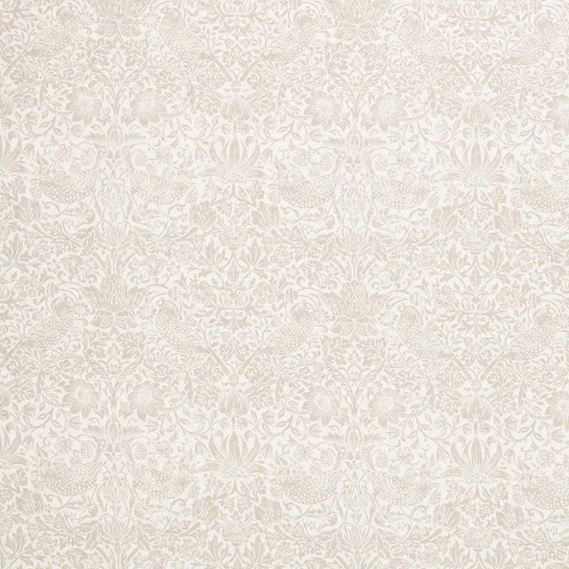 Morris & Co. Pure Strawberry Thief Sheer WW Fabric in Linen - a sample For Sale