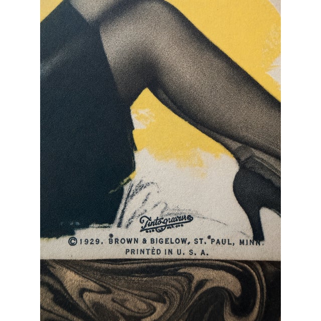 Art Deco 1929 Rolf Armstrong Pre-Code Pin-Up “The Girl in Black” in Ebonized Art Deco Frame For Sale - Image 3 of 5