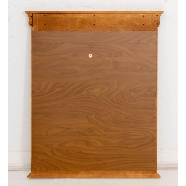 Brown Canadian Neoclassical Style Maple Framed Mirror For Sale - Image 8 of 9