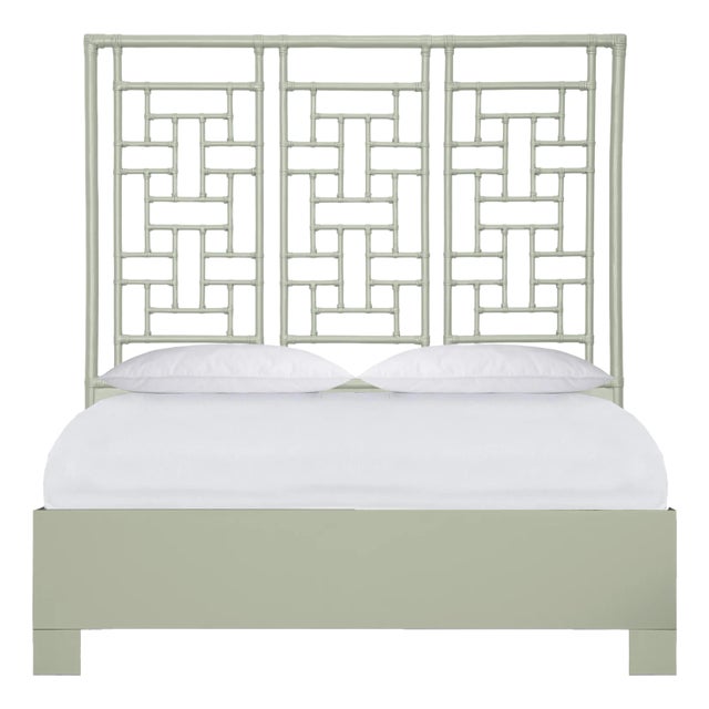 Ohana Platform Bed Queen, Celery Green For Sale