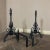 Pair 19th Century Country French Wrought Iron Andirons For Sale - Image 9 of 12