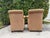 Vintage Postmodern Rolled Arm Club Chairs With Brass Ball Casters, a Pair For Sale In Naples, FL - Image 6 of 12