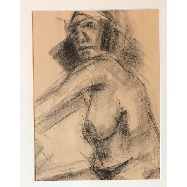 Original vintage drawing on paper Unsigned Study 12 x 16 Overall size with distressed wood frame is 23.5 x 27.5 Check out...