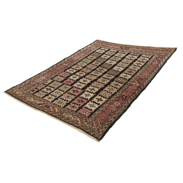 Traditional Antique Caucasian Wool Rug For Sale - Image 3 of 7