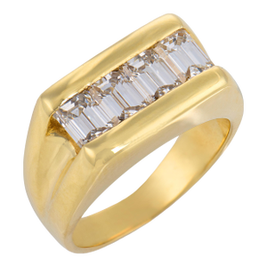 Vintage 1.25 Carat Diamond 18k Yellow Gold Ring, Size 3.5