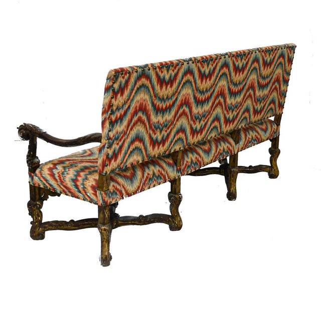 Early 20th Century Antique German Walnut and Upholstered Sofa For Sale In Greensboro - Image 6 of 6