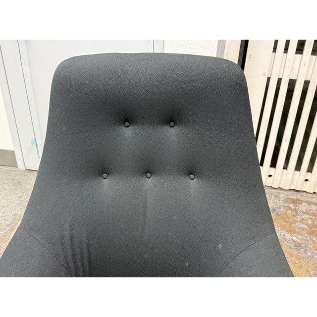 Textile Vintage Mid Century Modern Swivel Chair For Sale - Image 7 of 12
