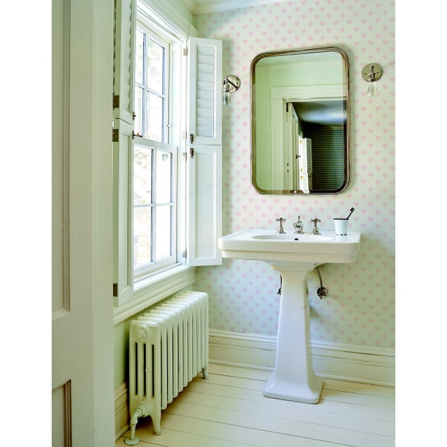 Not Yet Made - Made To Order Schumacher x Molly Mahon Hearts Wallpaper in Pink For Sale - Image 5 of 6