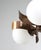 Copper Vintage Italian Copper and Opaline Glass Chandelier For Sale - Image 8 of 18