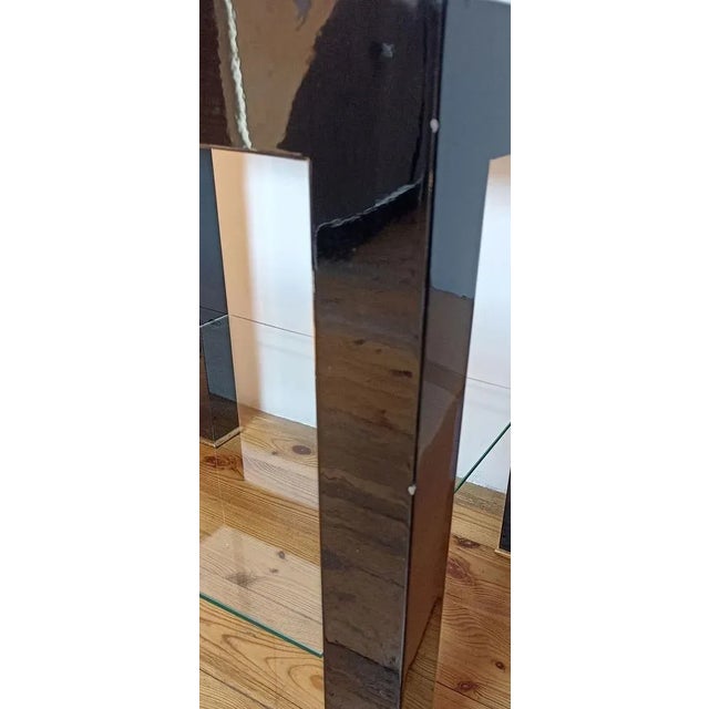 Glass Table in Metal and Brass, 1960s For Sale - Image 9 of 13