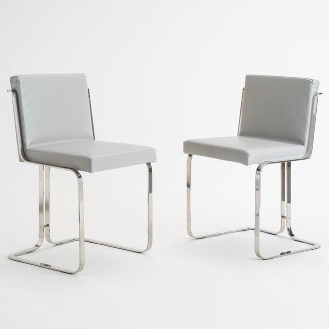 Metal Murena Light Chair Set of 4 Side or Dining Lazzarini & Pickering for Marta Sala For Sale - Image 7 of 9