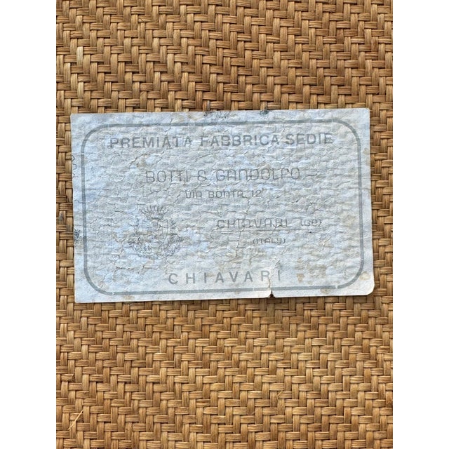 Pair of Italian Circa 1950s Mid Century Botti & Gandolfo Chiavari Chairs For Sale - Image 9 of 9