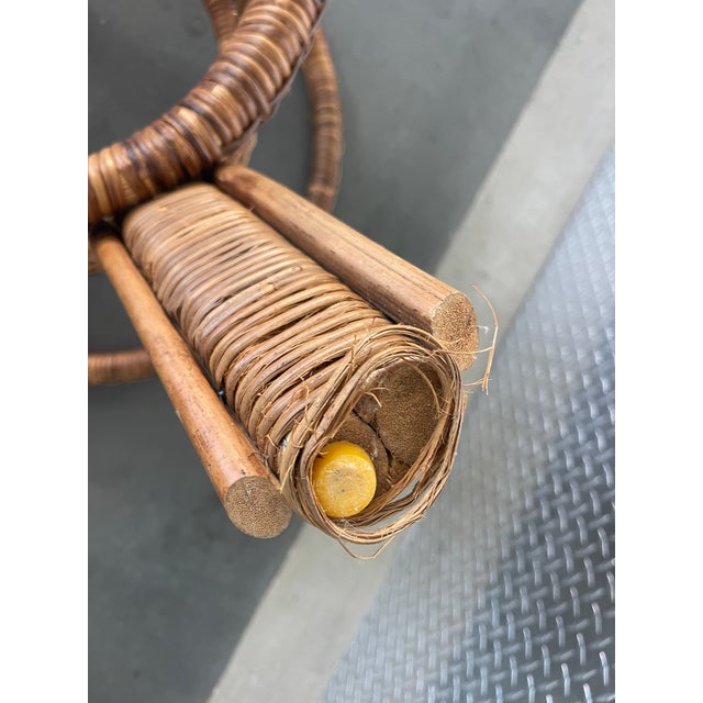 Vintage Wrapped Rattan Dining Table Base For Sale - Image 15 of 16