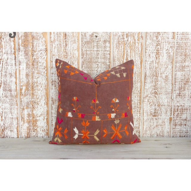 Savi Antique Indian Folk Pillow For Sale - Image 10 of 10