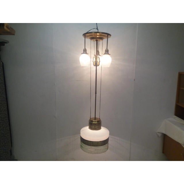 Art Nouveau Pull-Out Chandelier, Czechoslovakia, 1910 For Sale - Image 3 of 9