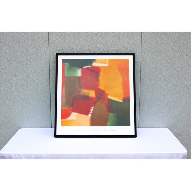 Fabulous abstract expressionist artwork print titled (Ode to Joy) by artist Nancy Ortenstone, who is known for using...