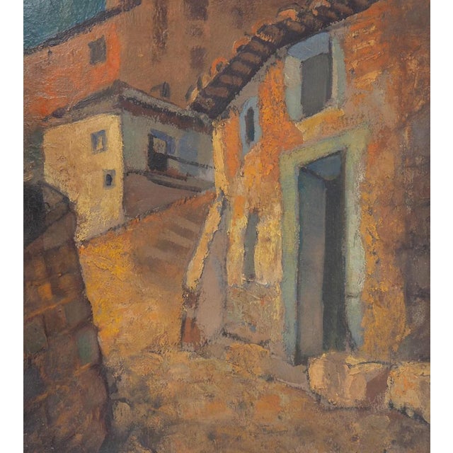 Louis Toffoli, Fortified Village in Spain, Oil on Canvas For Sale - Image 5 of 10