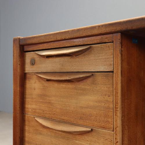 Wooden Desk with Drawers, 1960s For Sale - Image 3 of 10