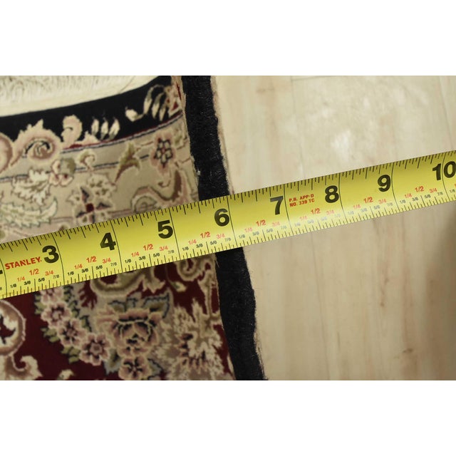 Tabriz Rug 10’2” X 14′ Black Wool/Silk Traditional Hand-Knotted Carpet For Sale - Image 13 of 15