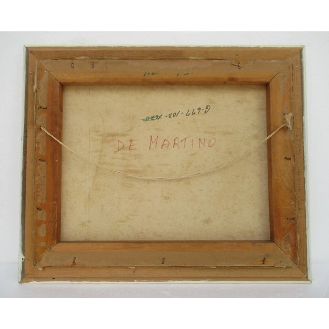 Vintage C.1940's-50's Italian Sicilian Signed Artist Imressionist Landscape Oil Painting For Sale - Image 12 of 13