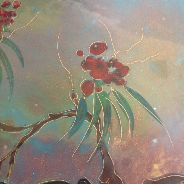 Mid-Century Enameled Copper Charger For Sale In Dallas - Image 6 of 6