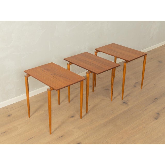 Wood Vintage Nesting Tables from Opal Möbel, 1960s, Set of 3 For Sale - Image 7 of 7