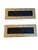 A beautiful and unusual oversized chalkboard framed in richly embossed gold-tone metal/tin, featuring an intricate...