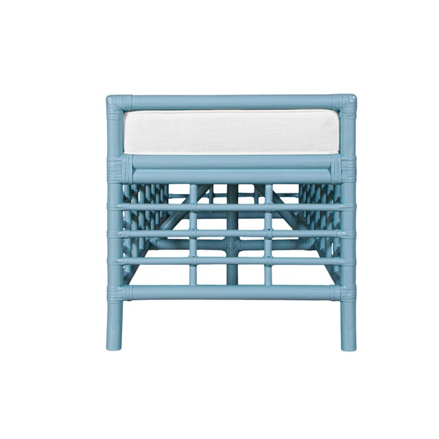 Luna Bench - Pool Blue For Sale In West Palm - Image 6 of 7