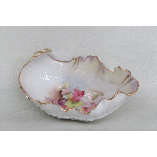 Germany Porcelain Floral Small Trinket Vanity Dish For Sale - Image 4 of 11