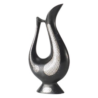 Vintage Indian Bidriware Ewer For Sale