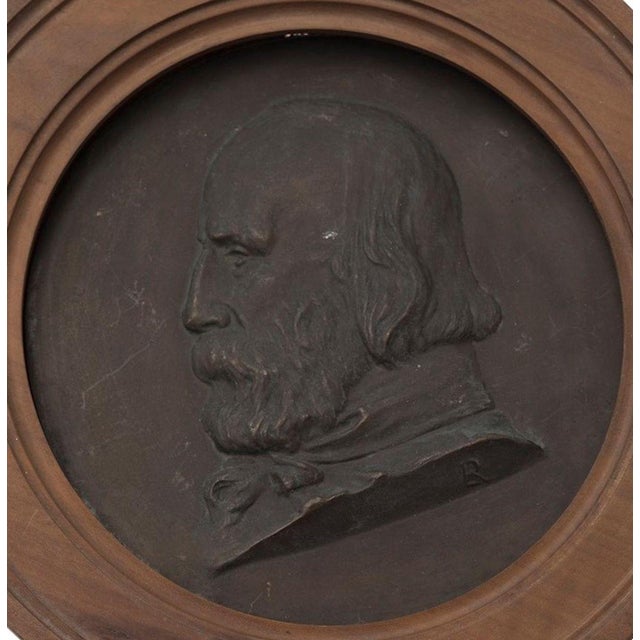 Bronze Bas-Relief with Portrait of Giuseppe Garibaldi, Late 19th Century For Sale - Image 3 of 5