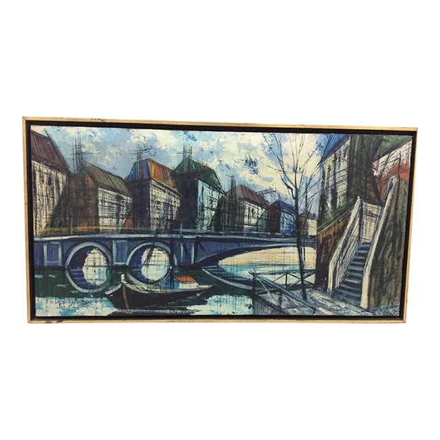 Pat Davis Modernist Landscape Painting For Sale