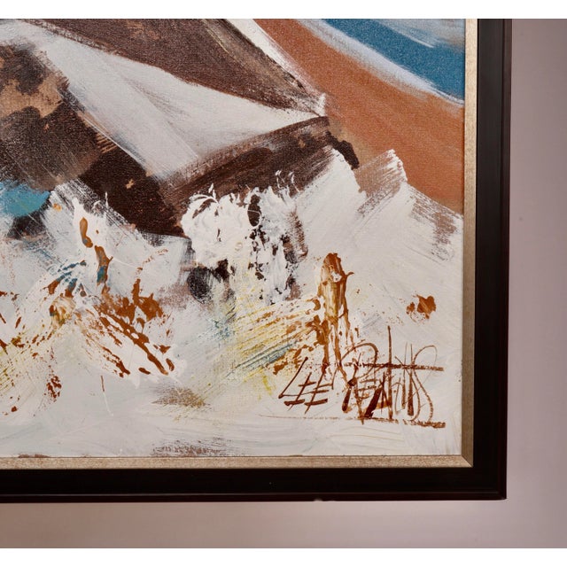 1970's Monumental Mountains Abstract Painting by Lee Reynolds For Sale - Image 11 of 11