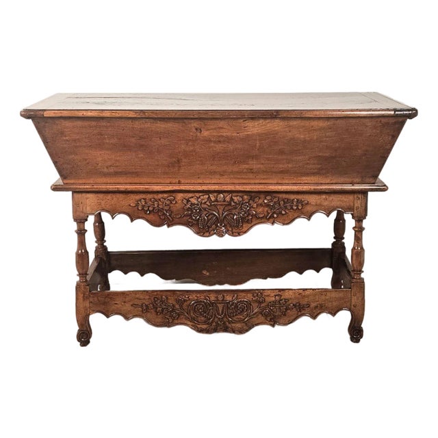 French Provincial Walnut Dough Bin, Circa 1800 For Sale