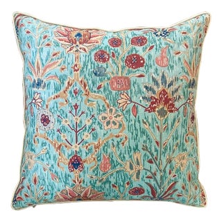 Vintage Thibaut Bohemian Jacaranda Throw Pillow For Sale