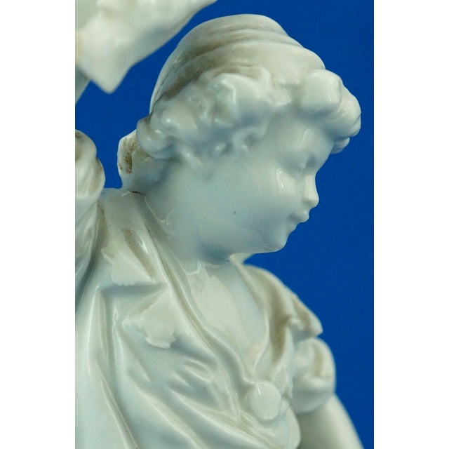 Antique young fisherman figurine in white porcelain from Ginori Doccia, early 19th For Sale - Image 13 of 18