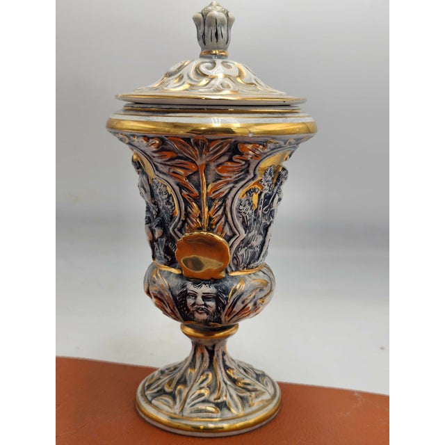 1970s Goblet Vase from Capodimonte, 1950s-1970s For Sale - Image 5 of 9
