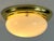 Vintage Brass and Opaline Glass Flush Mount, Germany, 1970 For Sale - Image 13 of 18