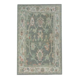 Turkish Oushak Rug 3'10" x 6' #17721 For Sale