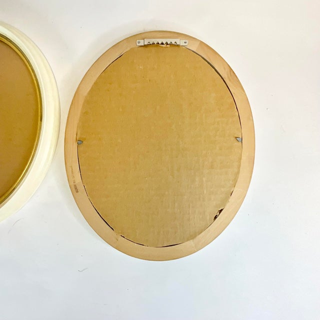 1950s Vintage Hollywood Regency German Oval Wall Picture Frames - A Pair. For Sale - Image 4 of 8