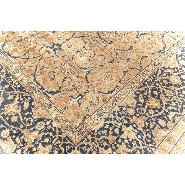 Textile Fine Antique Persian Tabriz Handmade Wool Carpet For Sale - Image 7 of 9
