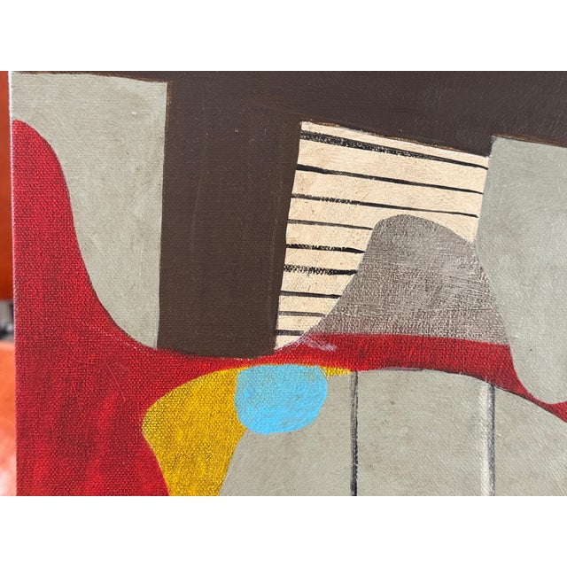 Brown Abstract by Noted Palm Springs Artist Gary Janis For Sale - Image 8 of 12