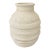 Sporvil Portugal Textured White Ribbed Ceramic Floor Vase For Sale