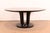 A gorgeous modern Art Deco style dark mahogany round pedestal center table or dining table By Barbara Barry for Baker...