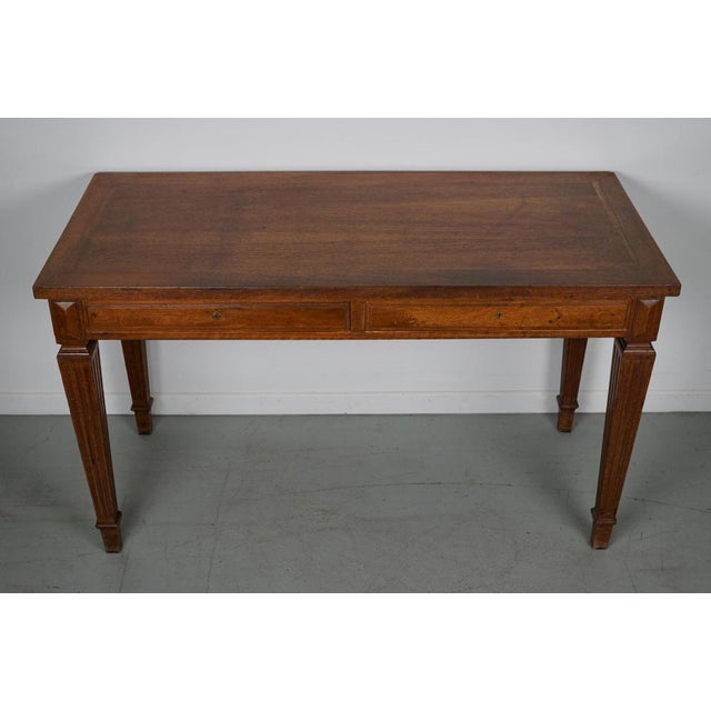 1920s Louis XVI French Walnut Writing Desk, 1920s For Sale - Image 5 of 16