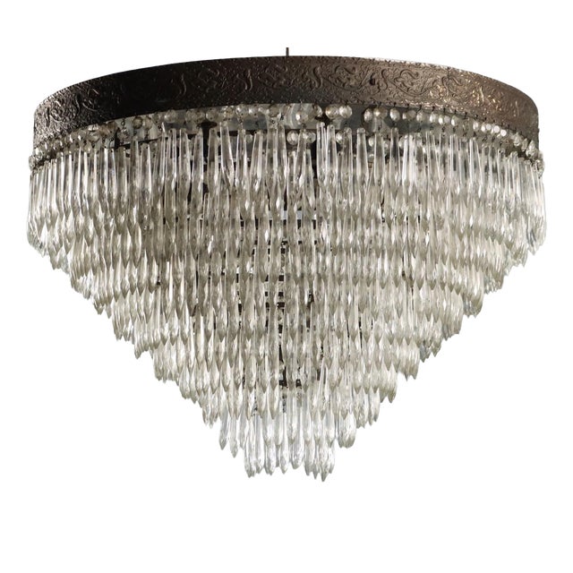 Vintage Empire Seven-Light Chandelier For Sale