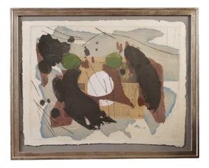 Lionel, Composition, 1960s, Mixed Media, Framed