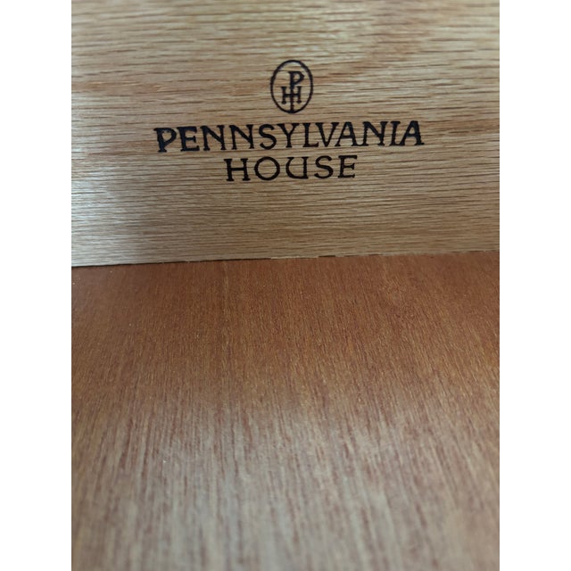 Pennsylvania House Cherry 3 Drawer Bachelor Chest & Mirror For Sale - Image 11 of 12